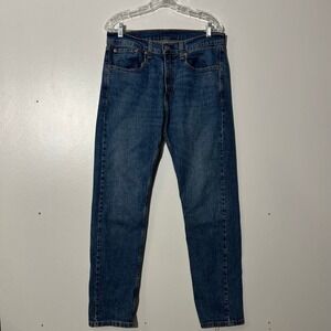 Levi's 505 Slim Fit Washed Blue Medium Washed Denim Jeans Men's Size 32x32